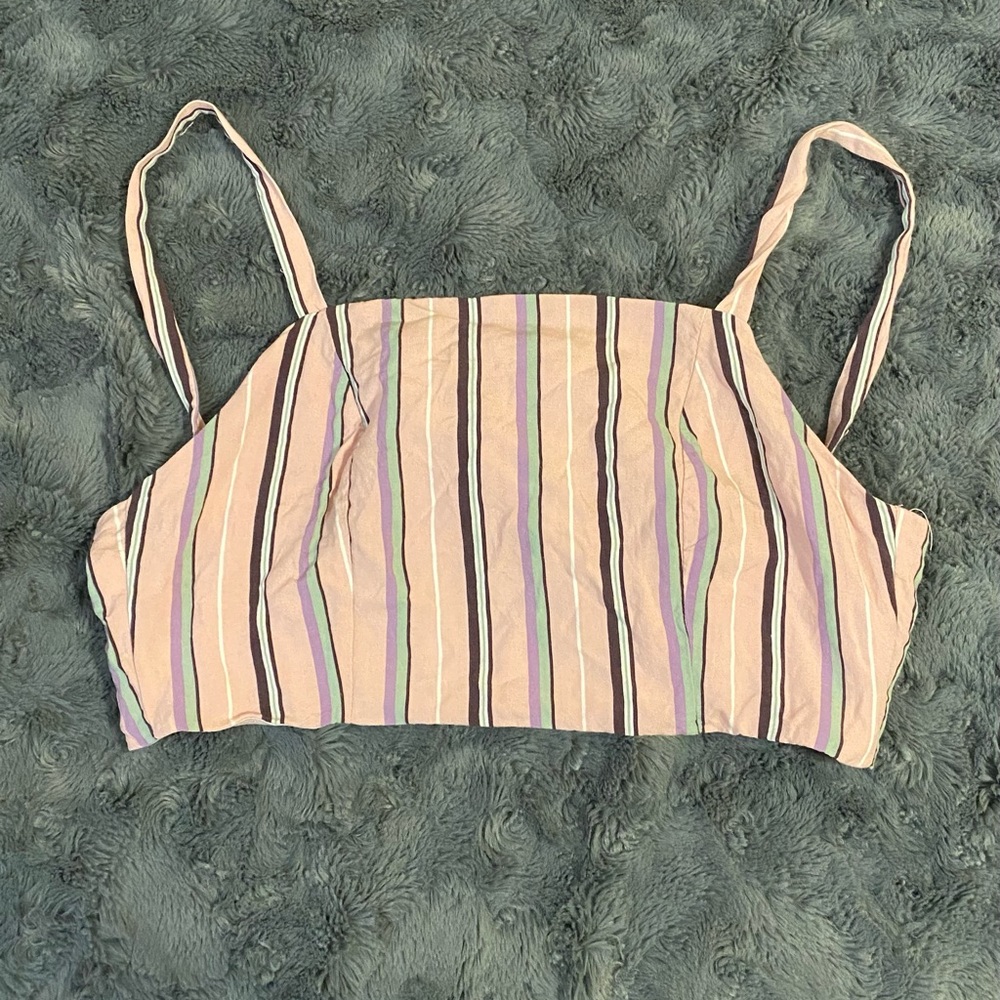 Womens tie back crop top